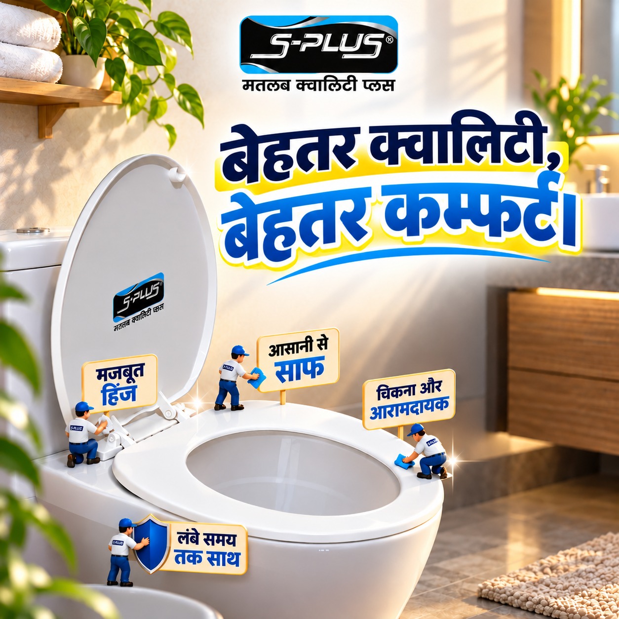 Experience the difference with S-PLUS toilet seats from Shiv