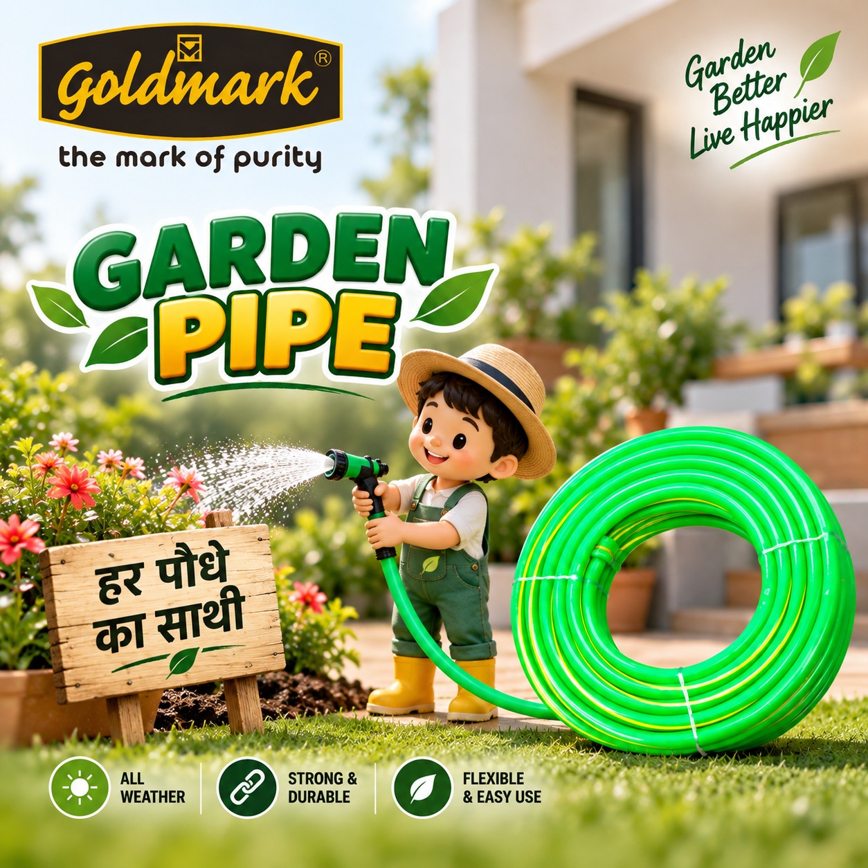 Transform your garden into a vibrant oasis with Goldmark Garden Pipes from Shiva