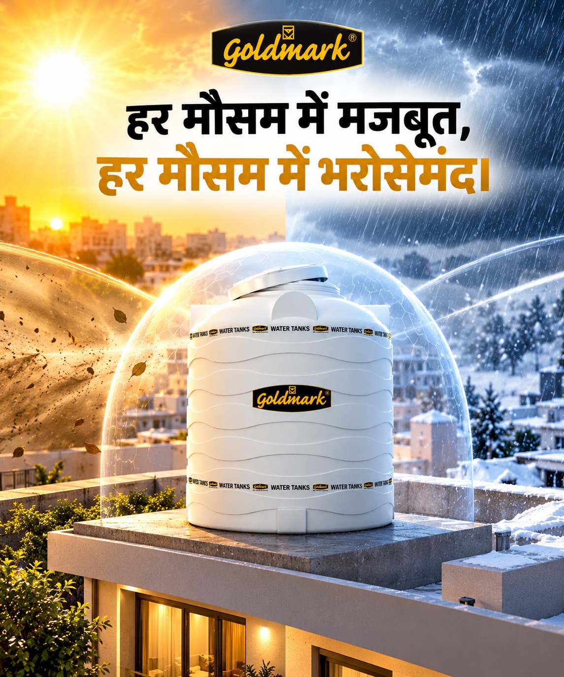 Experience peace of mind with GoldMark water tanks from Shiv