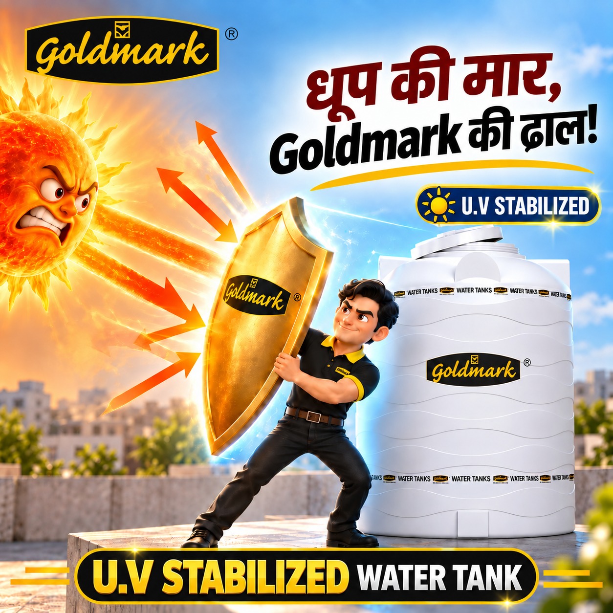 Shield your home from the harsh sun's glare with Goldmark's 