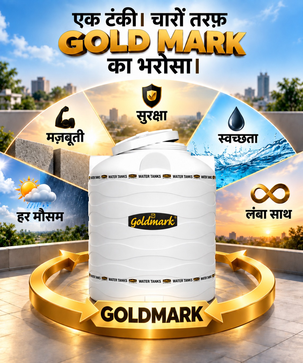 Experience the ultimate in water storage with GoldMark, brou