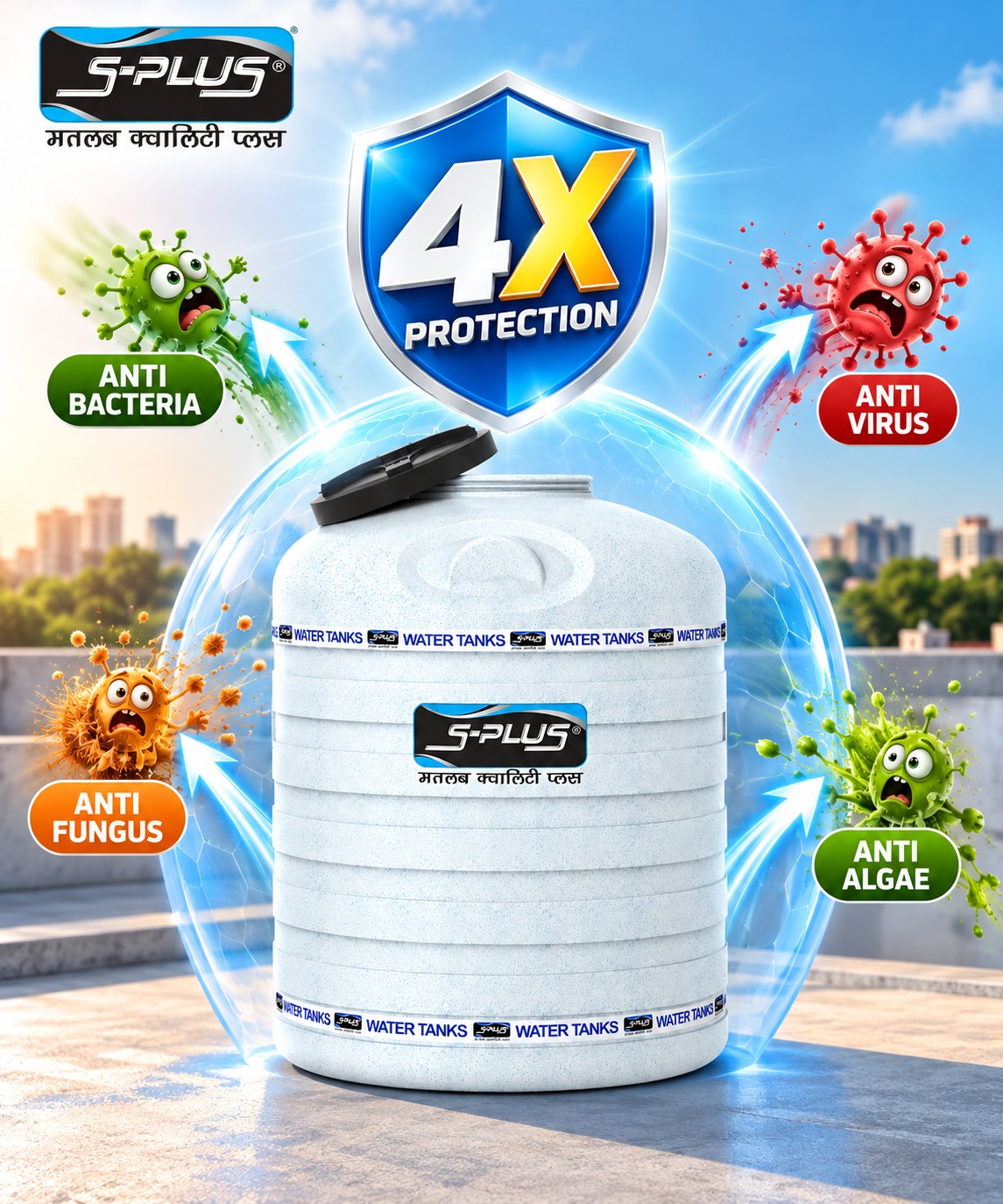 Experience the ultimate in water purity and protection with S-PLUS Multi-Layer O