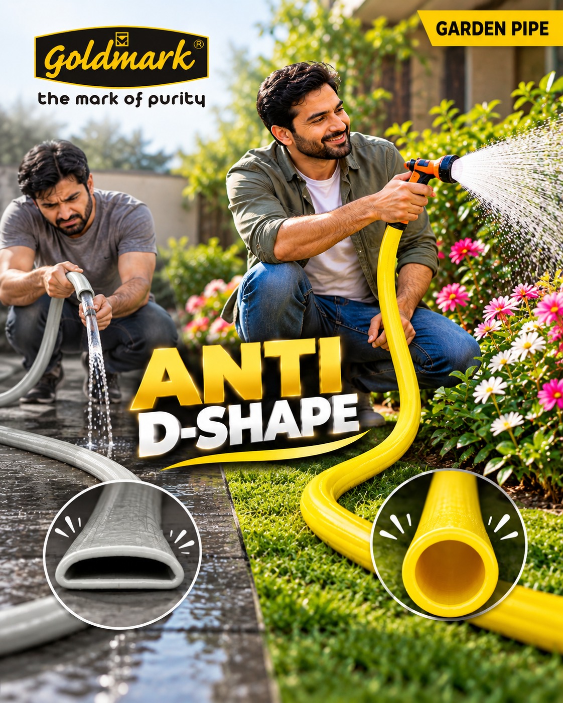 Experience the difference with Goldmark's Anti D-Shape Garden Pipe,…