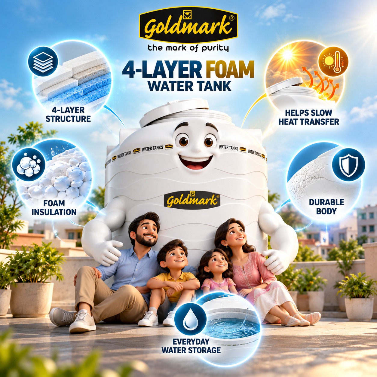 Experience the ultimate in water storage with GoldMark's 4-Layer…