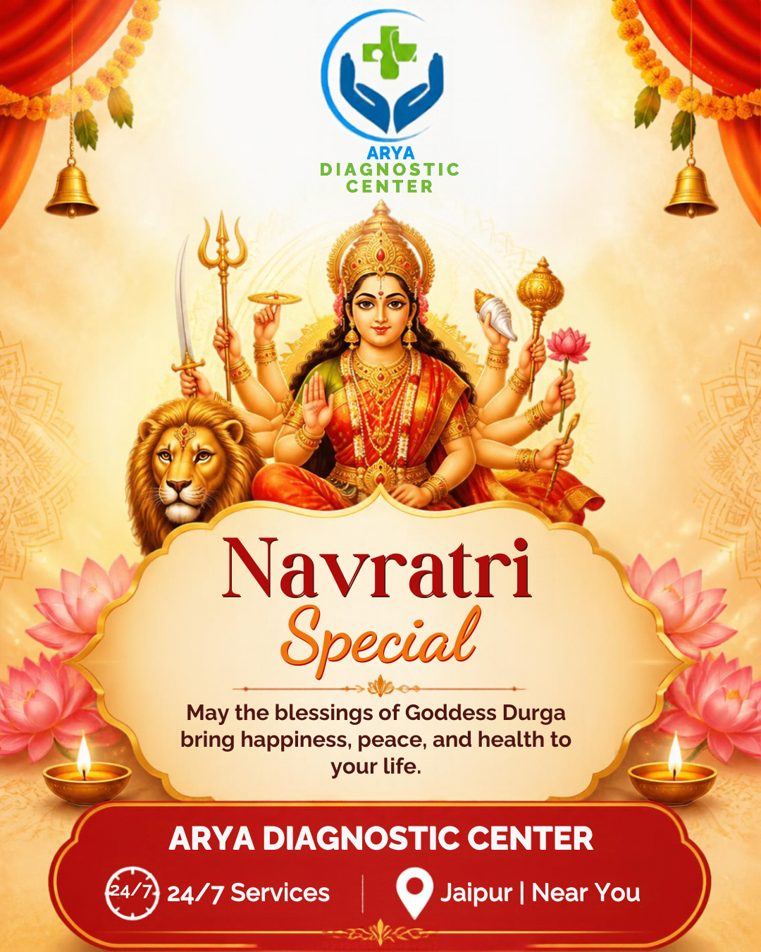 As the festive spirit of Navratri fills the air, Arya Diagnostic Center extends 