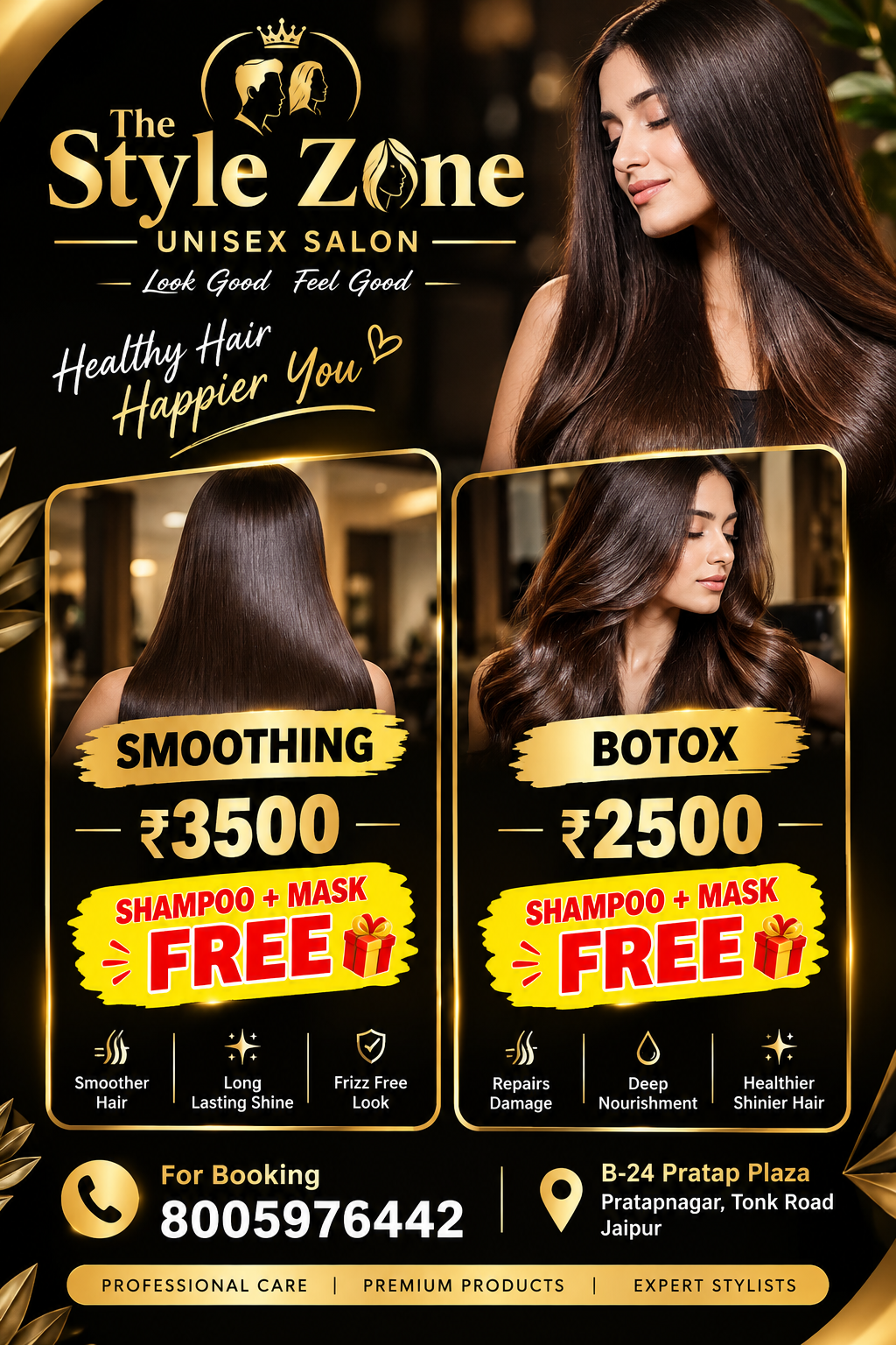 Discover the secret to effortlessly beautiful hair at The Style Zone Unisex Salo