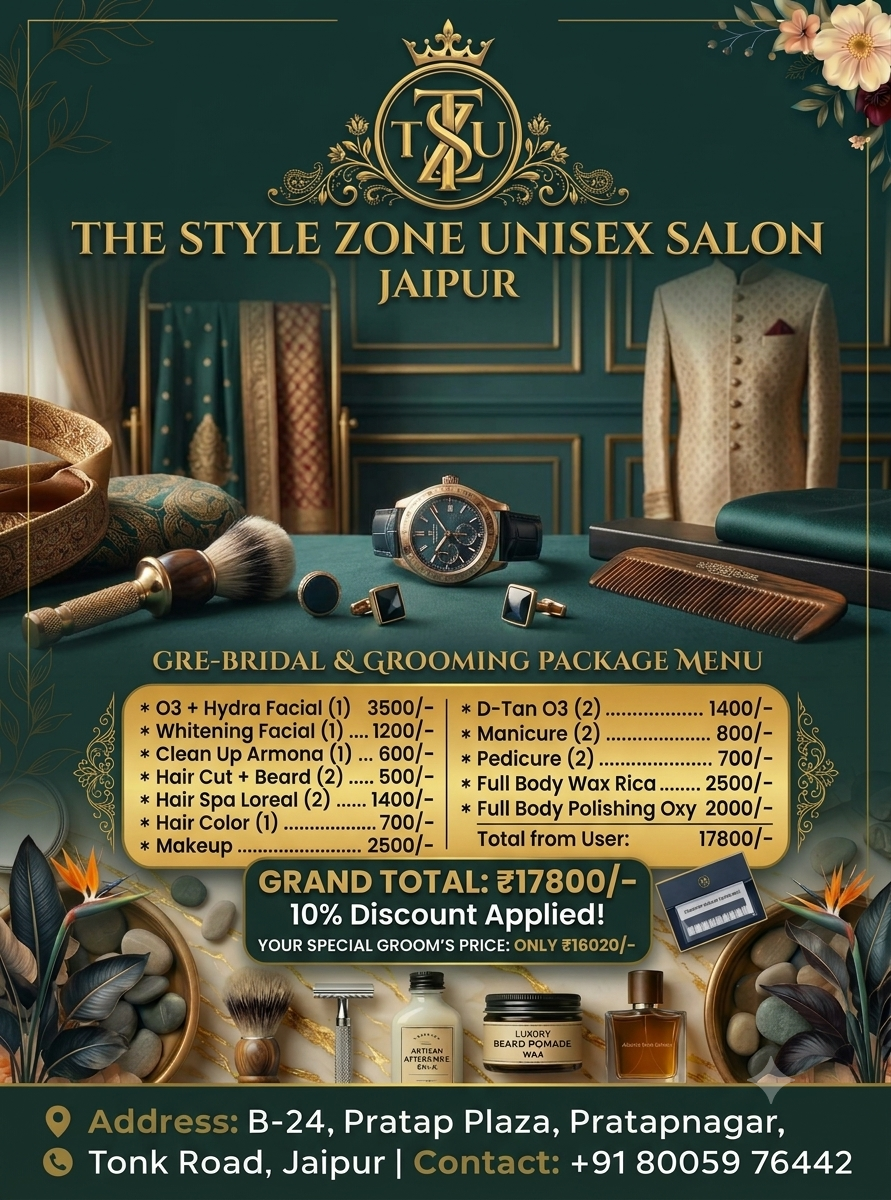 Elevate your grooming experience with The Style Zone Unisex Salon, your premier