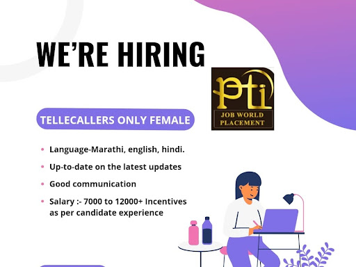 Urgently Required 
Female Telecalling 
language:-Marathi, Hi