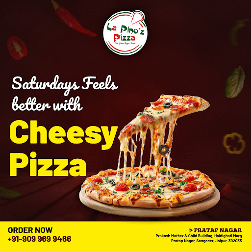 Saturdays feel better with cheesy pizza! Indulge in the perf