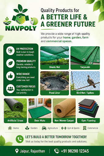 Shade Net Dealer in Jaipur
Tarpaulin Supplier in Jaipur
Pond Liner Dealer in Raj