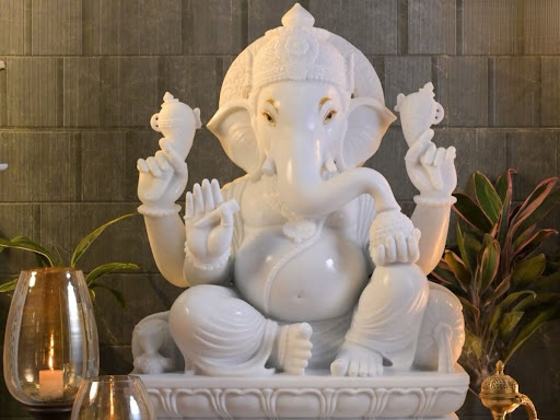 Presence of Wisdom, Calm in Form
The Marble Ganesha sits in 
