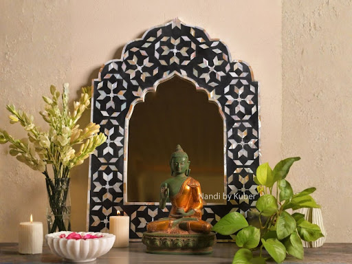 Reflection of Calm, Presence of Peace.
Framed in an intricat