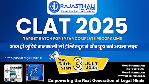 📢 New CLAT Batch Starting on 3rd July at Rajasthali Law Ins