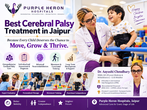 🧠 Best Cerebral Palsy Treatment in Jaipur | Purple Heron Ho