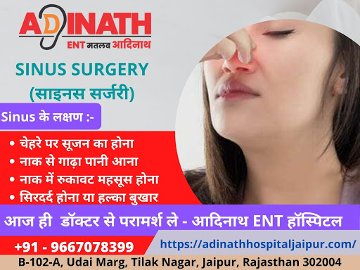 Best ENT Hospital In Jaipur – Sinus Doctor In Jaipur
Sinusitis, also known as a