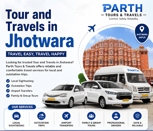 Planning a trip from Jhotwara, Jaipur? ✈️🚗
Parth Tours & Tr