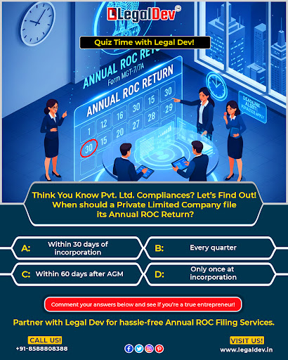 📘 Legal Quiz Alert!

Think you’re on top of your Pvt. Ltd. 