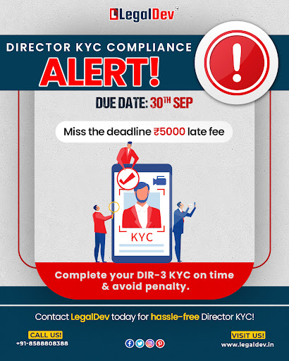 🚨 Don’t miss the Director KYC Deadline – 30th September!

👉Avoid the ₹5000 lat
