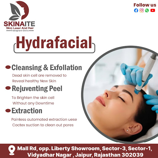 Hydrafacial 

Cleansing & Exfollation 
Dead skin cell are re