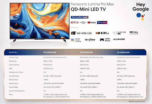 Experience the future of home entertainment with the upcoming Panasonic Lumina P