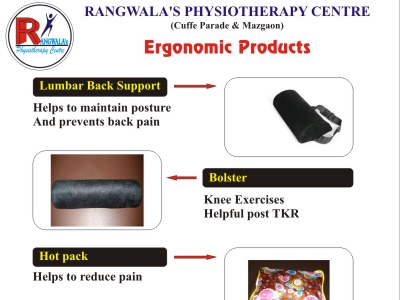 Ergonomic products : 1) Lumbar back support - helps to maint