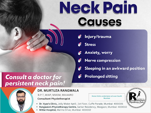 Neck pain can result from various factors, such as muscle strain, poor posture,