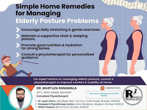 Home remedies can help improve posture in the elderly by incorporating exercises