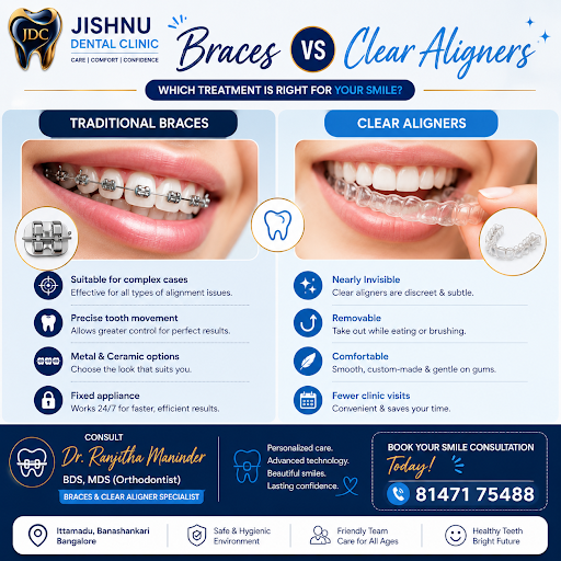 🦷 Wondering whether braces or clear aligners are the right choice?